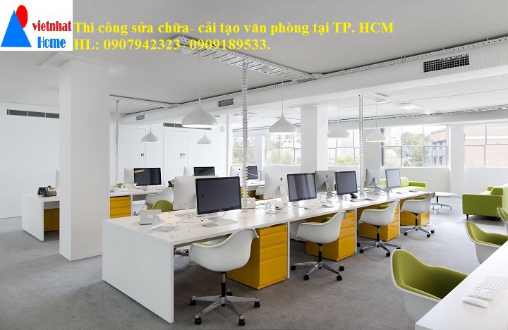 thi công sơn văn phòng
