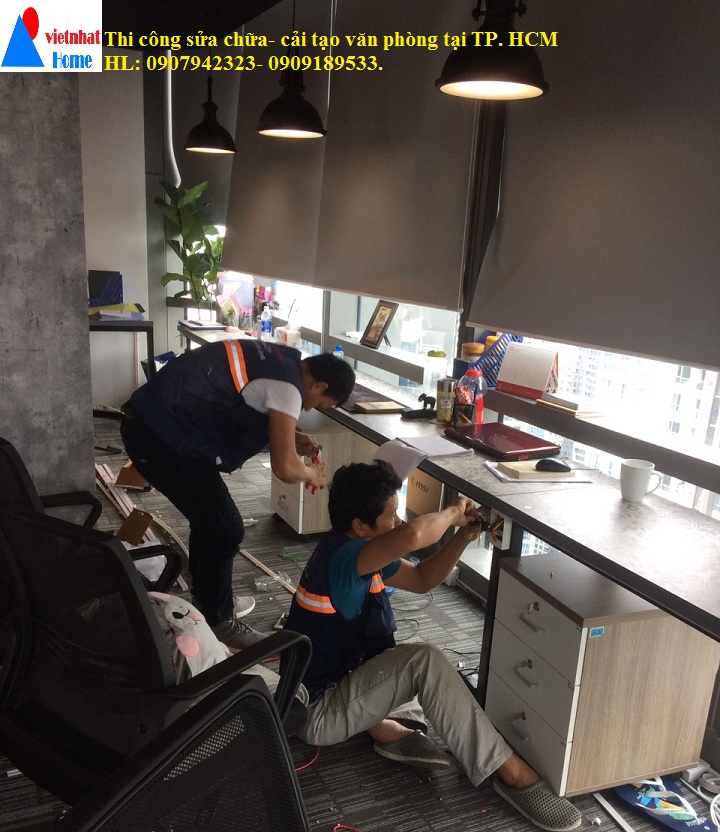 Thi công sửa chữa cải tạo văn phòng tại TP HCM 3 vietnhathome